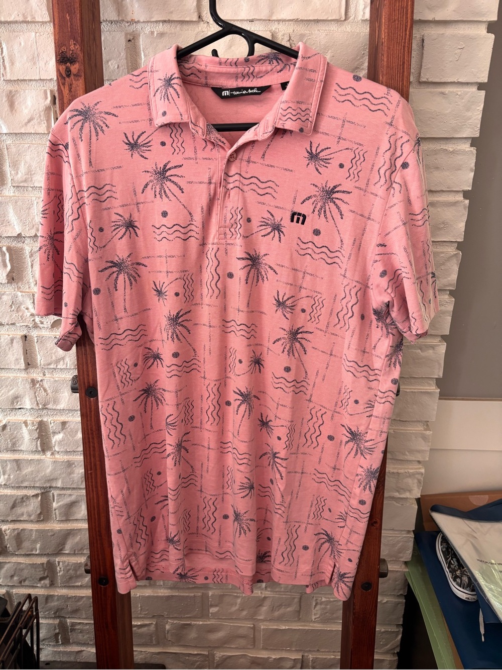 Travis Mathew Coconut Palm Golf Polo Shirt Men's sz L